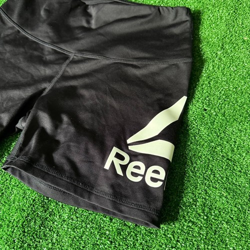 Reebok Midrise Black Compression Biker Gym Training Yoga Shorts Size S - Picture 3 of 9