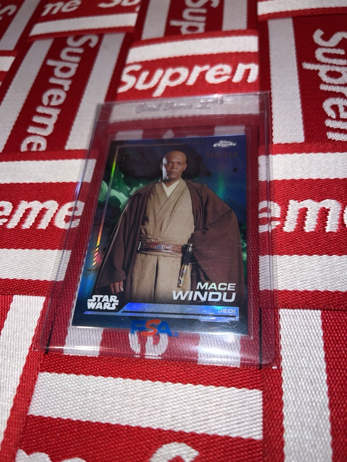2024 Star Wars Topps Chrome #138 Mace Windu Skywalker Blue Refractor /150