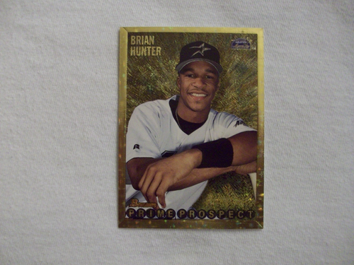1995 Bowman # 267 Brian Hunter Prime Prospect Gold Foil Houston Astro