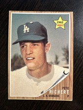 1962 TOPPS #131 PETE RICHERT RC LOS ANGELES DODGERS EX *Hot Corner Vintage* C