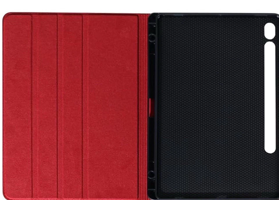 NANROIL Samsung S8 + 12.4 Pen Case Red Genuine Leather Protective Shell Sleep - Image 3 of 4