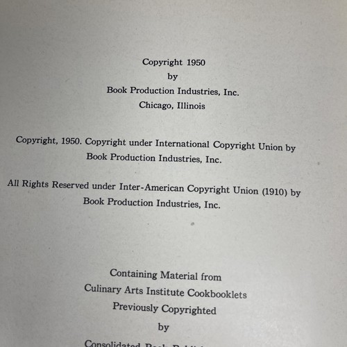 Vintage 1950 CULINARY ARTS ENCYCLOPEDIC COOKBOOK by Ruth Berolzheimer Cook Book - Picture 9 of 19