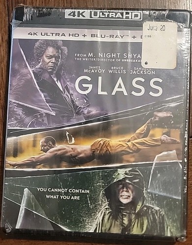 Glass 4K UHD Blu-ray James McAvoy NEW Plastic wrap is torn. - Picture 1 of 2