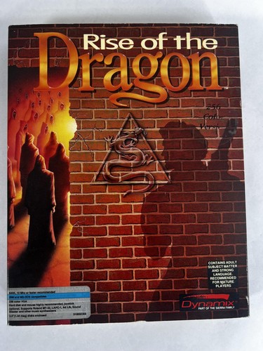 Vintage Rise Of The Dragon PC MS-DOS 256 Color VGA Spiel Big Box 3,5 Disks Set - Bild 2 von 20