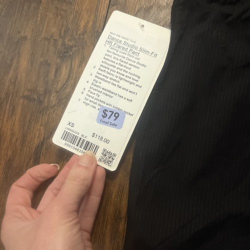 Lululemon Pants Womens Black Extra Small XS Dance Studio Slim Fit Flare NWT - Bild 7 von 9