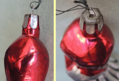Old USSR GLASS BULBS/ SANTA's SNEGUROCHKA/ 1960 Vintage Christmas Ornament - Picture 5 of 6