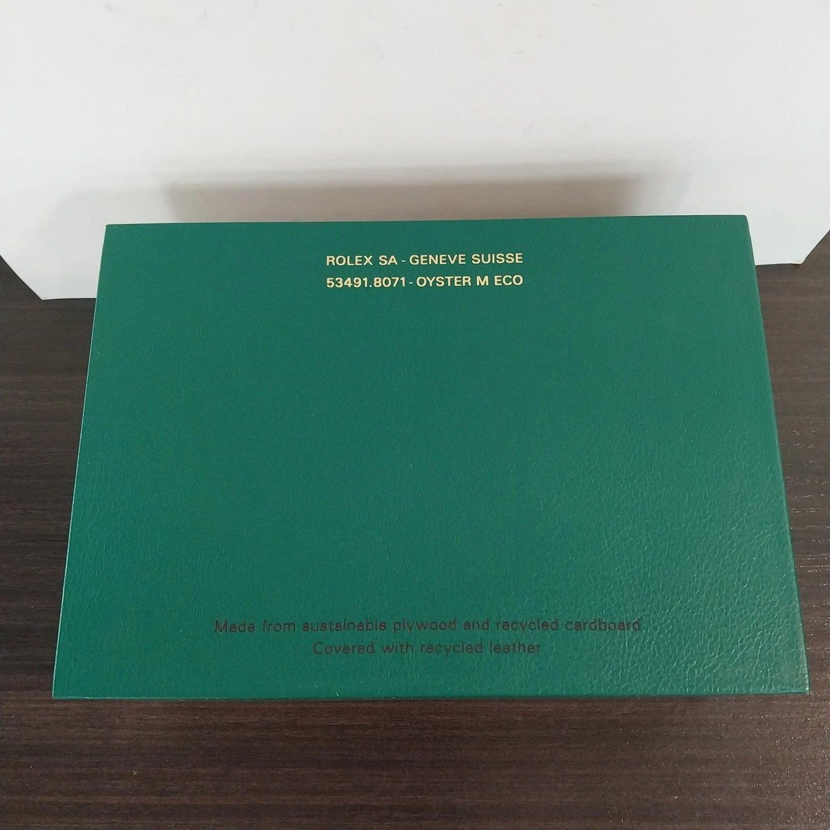 5【美品・最新型】ROLEX 箱 ECO仕様 OYSTER M GMT冊子・タグ Rolex Green Oyster M Eco Presentation Storage Watch Box