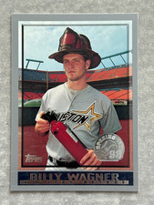 1998 Topps BILLY WAGNER Astros "Wearing Fireman Hat" Funny Pose Baseball Card #3