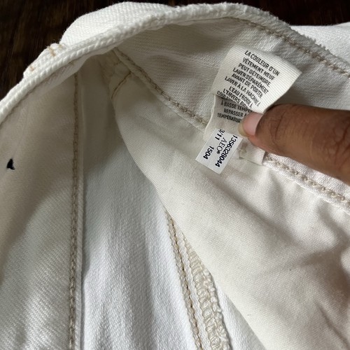 Y2K American Eagle hoch geschnitten cremeweiß Denim Micro Minirock Größe 6 32" *lesen - Bild 7 von 11