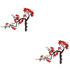 2 Pcs Blumen Künstlich Kunstblume Pflaume Künstliche Hochzeitsstrauß