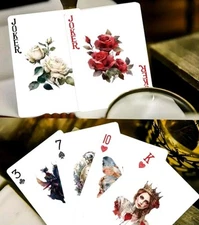 ALICE IN WONDERLAND Playing Cards, full 54 Poker Card Deck - Standard Size BLUE