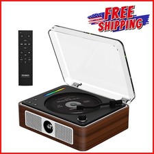 RETRO CD PLAYER PORTABLE Bluetooth Dual Hifi Speakers 2600Mah Rechargeable NEW