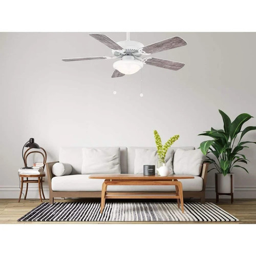 Hampton Bay Trice 44 in. LED Matte White Ceiling Fan - Picture 2 of 8