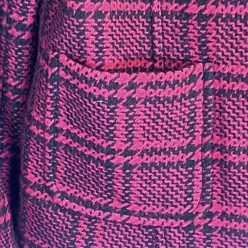 Talbots Jacket Womens Red Black Plaid Wool Blend Blazer Classic Petite 10 EUC - Picture 7 of 13