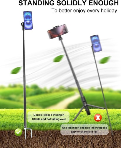 Golf Einbeinstativ Stick, Selfie Stick für iPhone 16/15/14/13 Pro Max, Golfstativ... - Bild 3 von 8