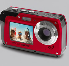 Minolta MN40WP Waterproof Digital Camera   48MP, Dual LCD, 2.7K Video Red 