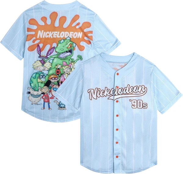 Nick 90s cartoon Baseball Jersey Print Full Size Funny