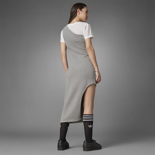 Vestido Adidas Versión Azul Un Hombro Corte HE1470 Gris Nuevo Mujer Conjunto Top - Imagen 2 de 13