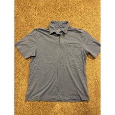 Vineyard Vines Polo Shirt Mens M Blue Short Sleeve Pima Cotton Pocket Whale Logo