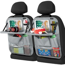 Car Backseat Organizer with Tablet Holder-2 Pcs,6 Storage Pockets Car Storage...