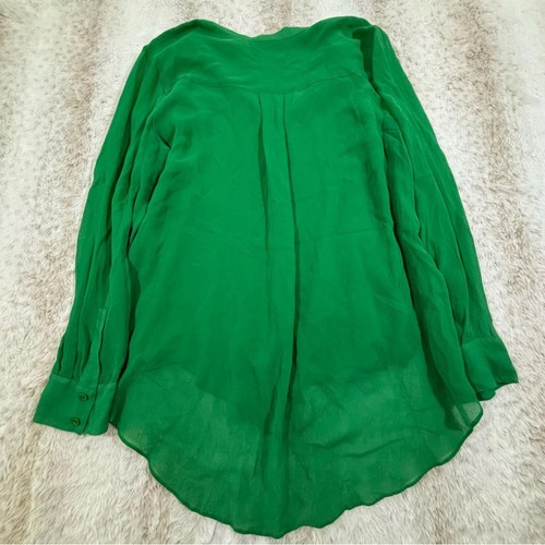 Camicetta donna Chico’s Black Label 100% seta verde bottoni davanti 1 (M) - Foto 9 di 9