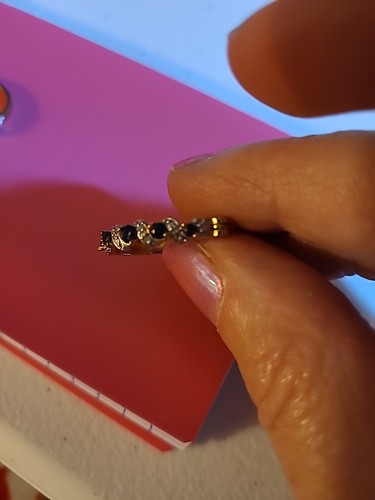 Vtg. Earrings With Gemstones - Picture 5 of 10