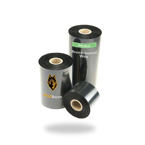 24 Rolls Wolfbarco 4.33" x 1476' (110mm x 450m) Black Standard Wax Thermal Tr... - 第 1/8 張圖片