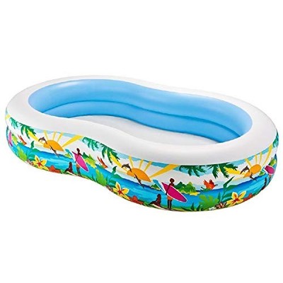 56490E Swim Center Pool Paradise Lagoon 103''x63x18'' B07GX2MLN8 -Blue