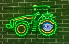 31" John Deere Farm Tractor Beer LED Neon Light Lamp Sign With Dimmer