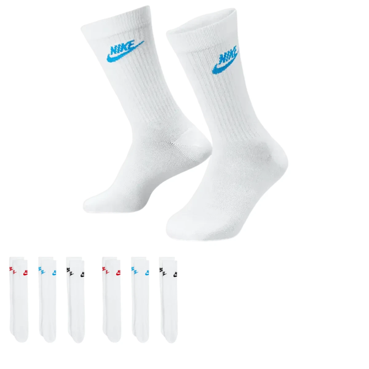 DX5025 Nike 6 Paar Sportswear Everyday Essential CREW Socken