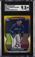2023 BOWMAN DRAFT SAPPHIRE ED YELLOW #BDC111 CONNOR O'HALLORAN #/75 SGC 9.5