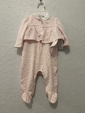 Ralph Lauren Baby Polo Girls Print 3-Piece Set Cotton Size 3 Months Pink White