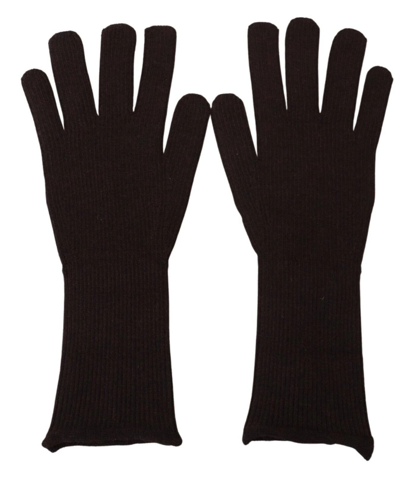 DOLCE & GABBANA Gloves Brown Cashmere Silk Hands Mitten Mens 9 / M RRP 330usd