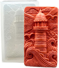 Lighthouse Silicone Mold SOAP Plaster Wax Resin Clay Beacon Seaside