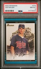 2002 Bowman #379 Joe Mauer PSA 8 RC Rookie