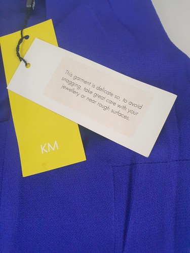 Karen Millen Tailored Maxi Dress Waterfall Hem Sleeveless Purple Size 8 BNWT - Picture 10 of 12