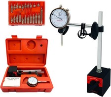 NORTOOLS Dial Indicator with Magnetic Base 0-1.0" & Point Set Dial Test Indicato
