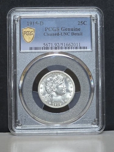 1915-D Barber Quarter Coin