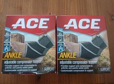 2-Pack ACE Brand 3M Adjustable Compression Moderate Neoprene Support Ankle Wrap