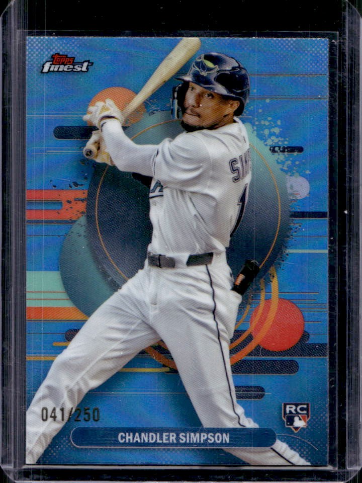 2025 Finest Chandler Simpson Uncommon RC Sky Blue Refractor #41/250 Rays