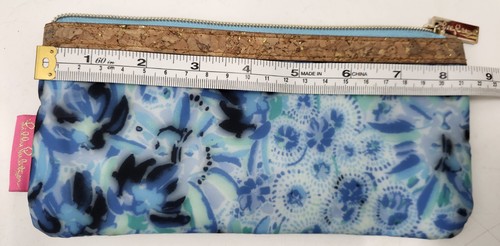 Lilly Pulitzer Blue HIGH MANETENANCE PENCIL POUCH School Work Zip Case - Picture 3 of 4