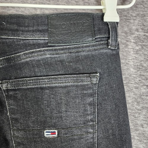 Tommy Hilfiger Jeans Womens Size 28 Black Grey Mid Rise Skinny Stretch Denim - Picture 11 of 13