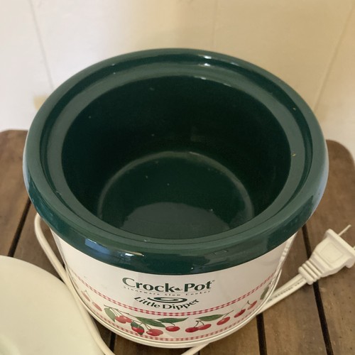 Little Dipper Rival Crock Pot Stoneware Mini Slow Cooker, Cherries Pattern Works - Picture 2 of 9