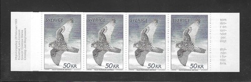 SWEDEN MNH 1981 SLANIA GYRFALCON BOOKLET SCOTT 1351a - Picture 1 of 2