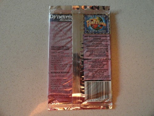 The Flinstones- 1993 Dynamic Marketing Release- Sealed pack of cards - Picture 2 of 7