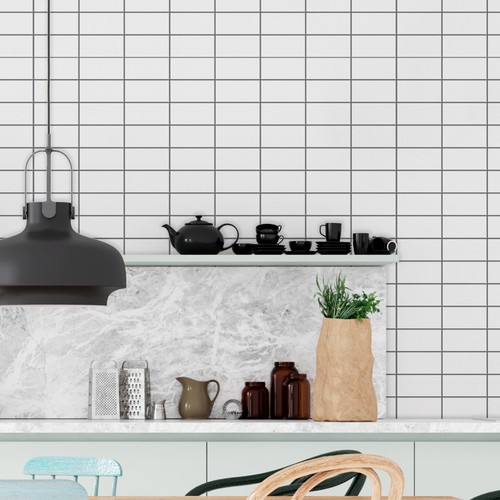 Tile Transfers Stickers Wall Vintage Mosaic Self-Adhesive Kitchen Peel and Stick - Picture 327 of 507