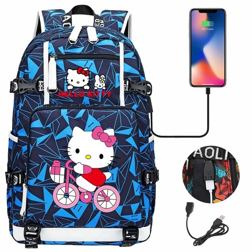 KT Bedruckte USB Schulranzen Laptop Reiserucksack Schulbuch Taschen - Bild 10 von 56