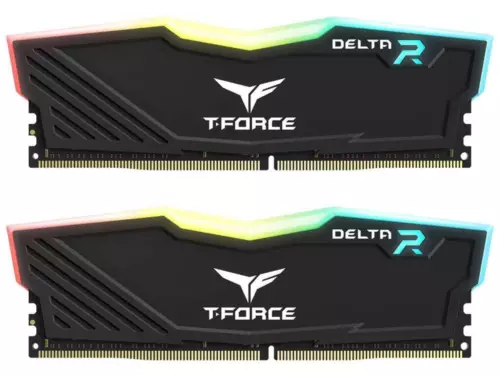 Team Group T-FORCE Delta RGB 32GB (2 x 16GB) DDR4 3600MHz XMP RAM - Black TF3D43