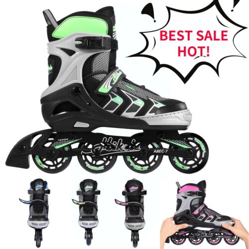 Inline Skates Men's Women's Inline Roller Skates Adjustable 37-40/41-44 ABEC-7