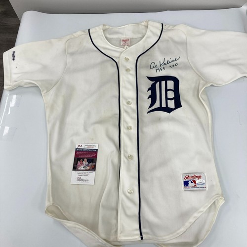 Al Kaline 1955 .340 Ave. Signed Detroit Tigers Authentic Rawlings Jersey JSA COA - Picture 1 of 11
